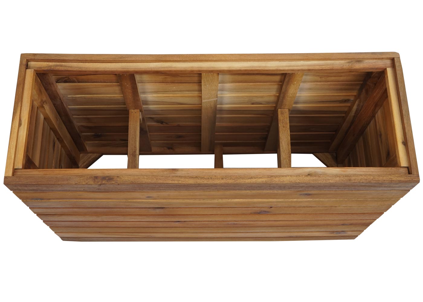 Cosmo Casa - Plantenbak Vierkant - Acaciahout - 41×63×23 cm - Bruin