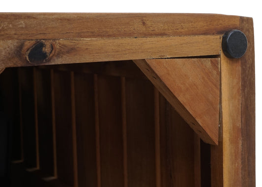 Cosmo Casa - Set van 2 Plantenbakken Vierkant - Acaciahout - Bruin