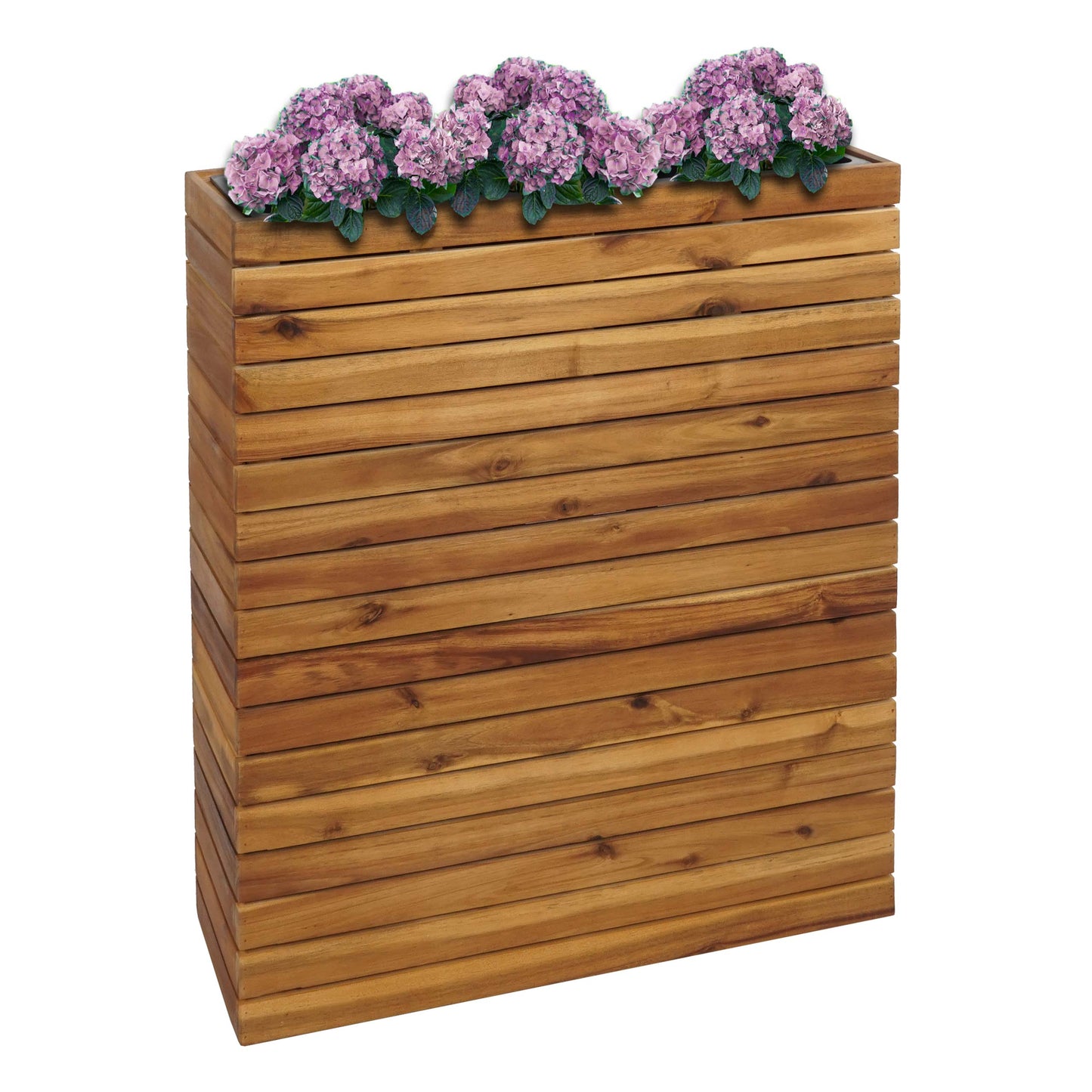 Cosmo Casa - Plantenbak Vierkant - Acaciahout - 77×63×23 cm - Bruin