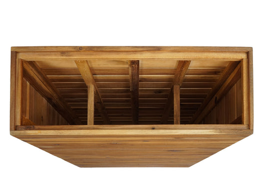 Cosmo Casa - Plantenbak Vierkant - Acaciahout - 77×63×23 cm - Bruin