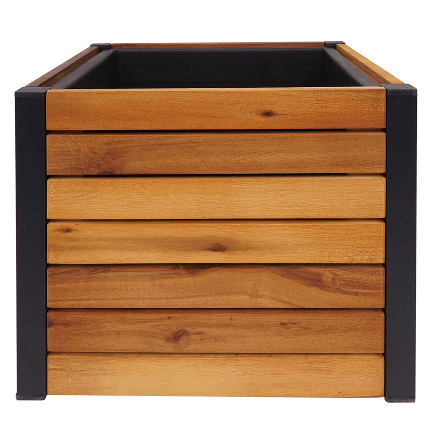 Cosmo Casa - Verhoogde Plantenbak - Acaciahout & Aluminium - 32×34×34 cm - Bruin