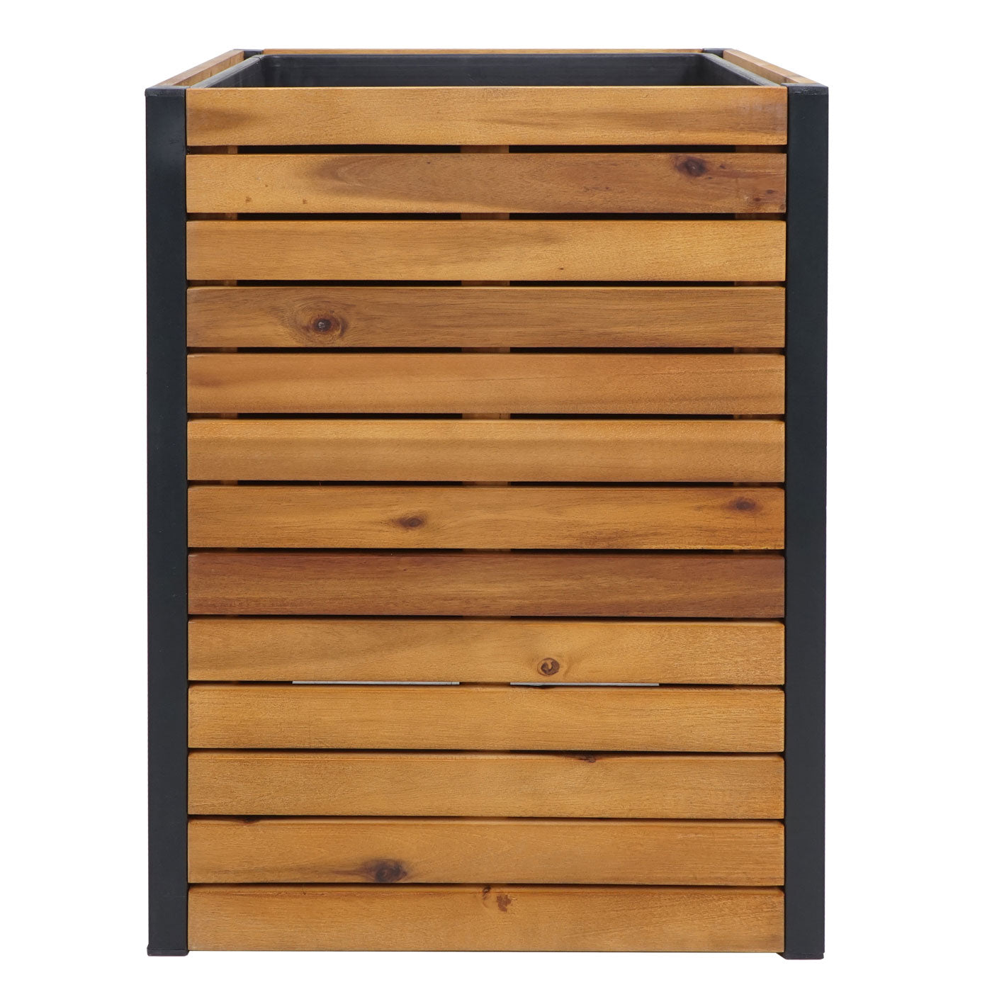 Cosmo Casa - Verhoogde Plantenbak - Acaciahout & Aluminium - 60×42×42 cm - Bruin