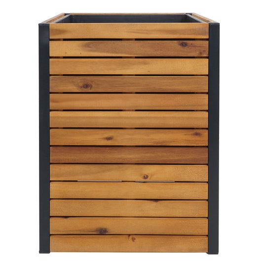 Cosmo Casa - Verhoogde Plantenbak - Acaciahout & Aluminium - 60×42×42 cm - Bruin