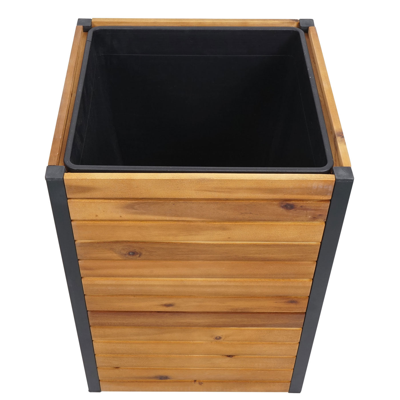 Cosmo Casa - Verhoogde Plantenbak - Acaciahout & Aluminium - 60×42×42 cm - Bruin