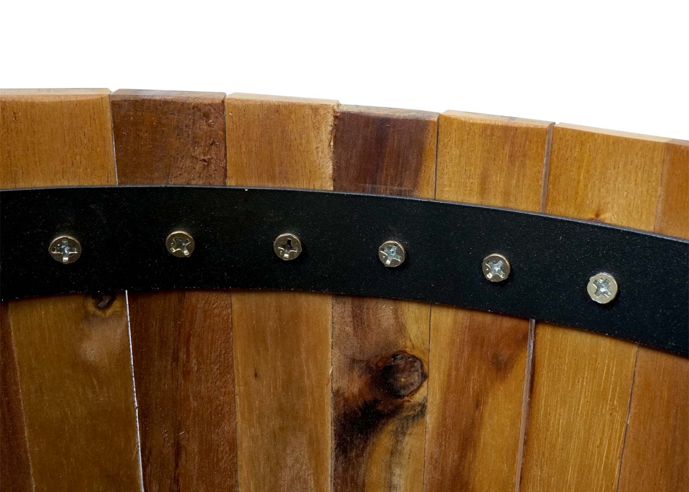 Cosmo Casa - Plantenbak Rond - Acaciahout & Aluminium - Ø 50×34 cm - Bruin