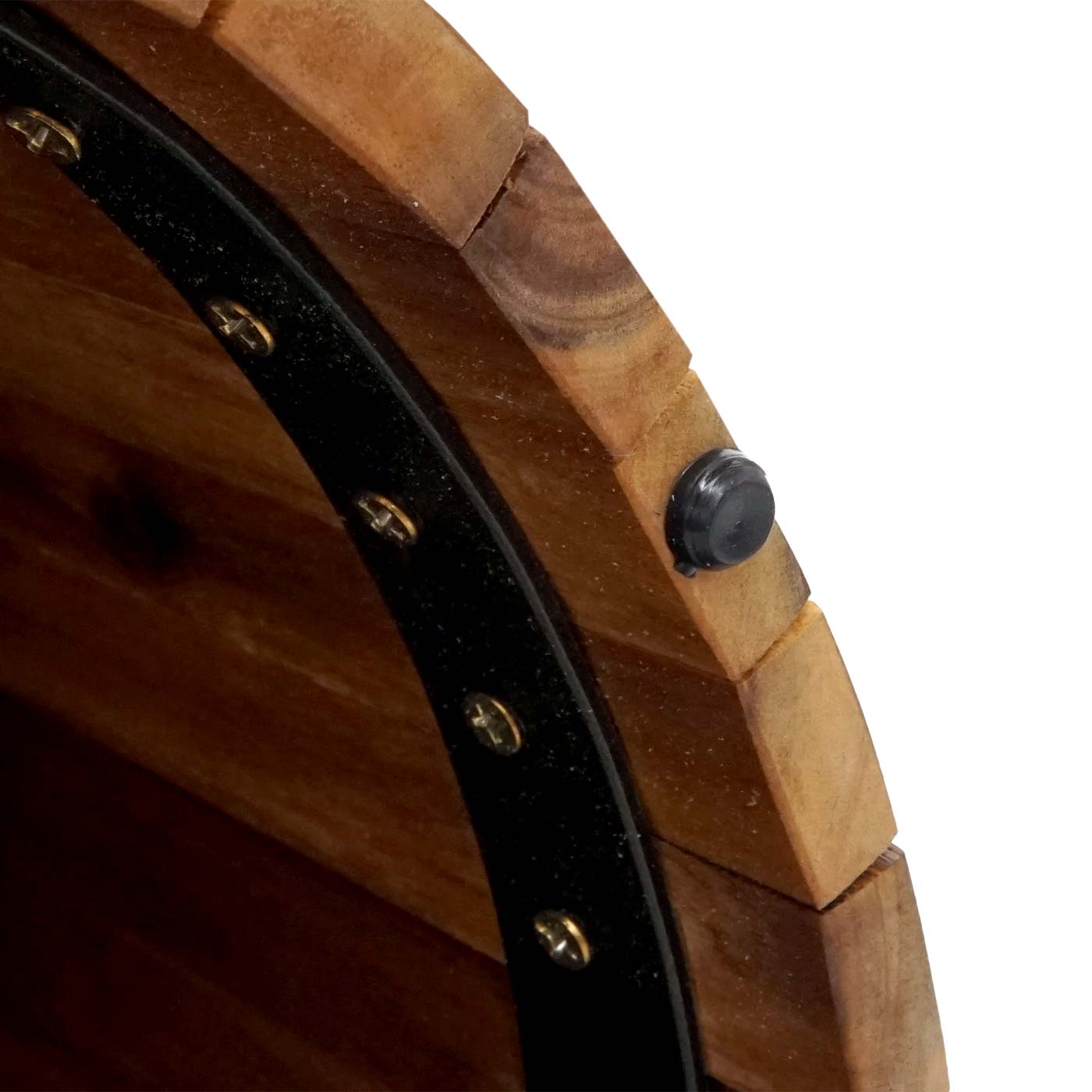 Cosmo Casa - Set van 2 Plantenbakken - Rond & Vierkant - Acaciahout - Bruin