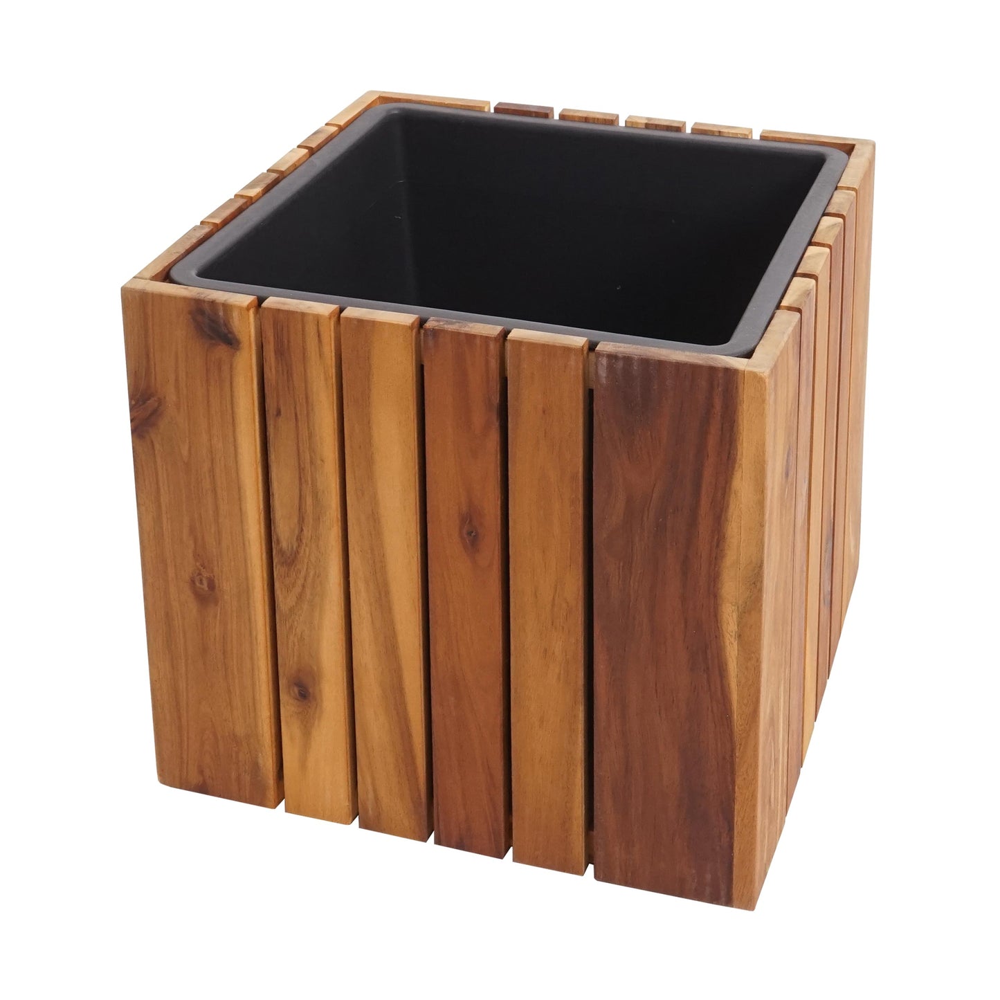 Cosmo Casa - Plantenbak Vierkant - Acaciahout - 32×32×32 cm - Bruin