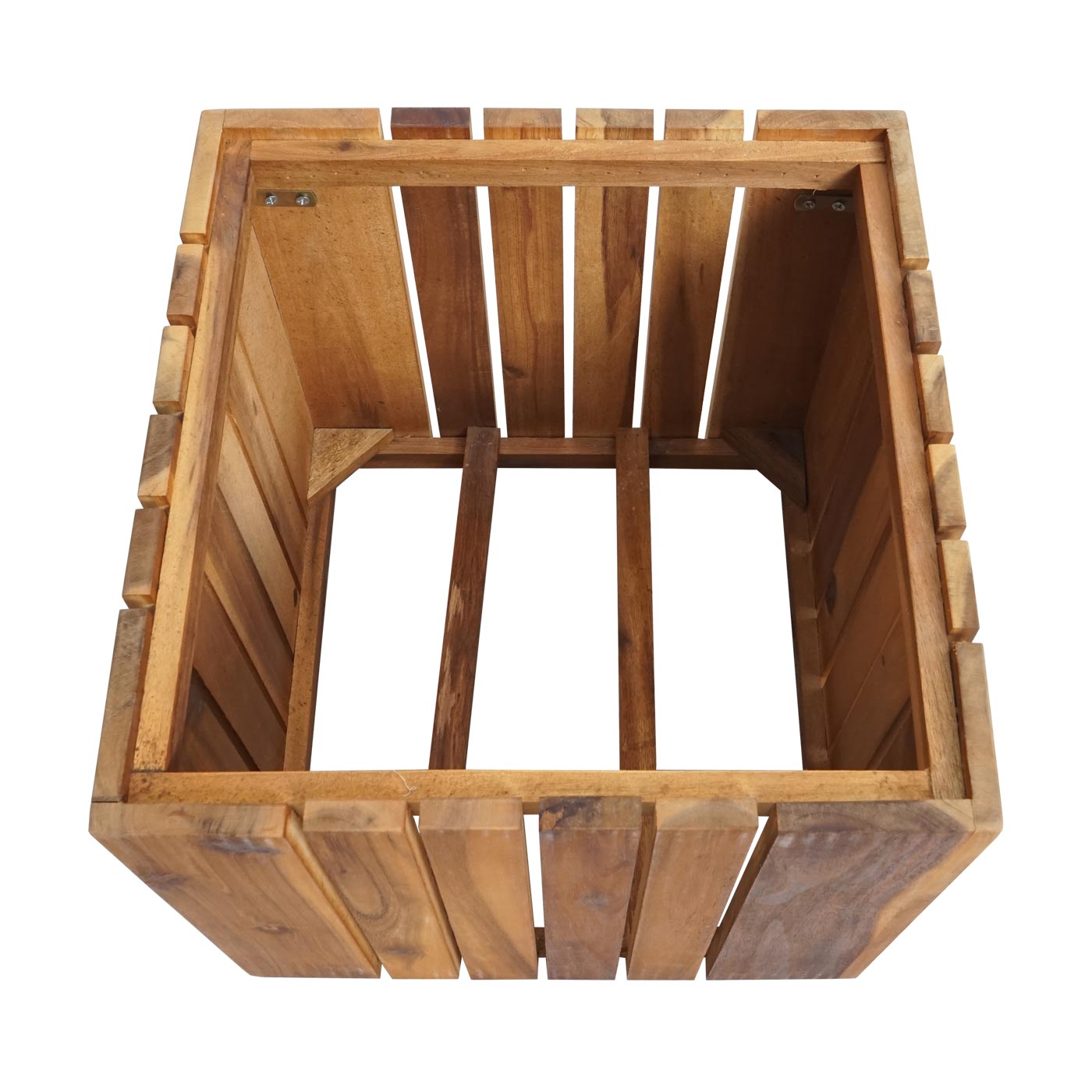 Cosmo Casa - Plantenbak Vierkant - Acaciahout - 32×32×32 cm - Bruin