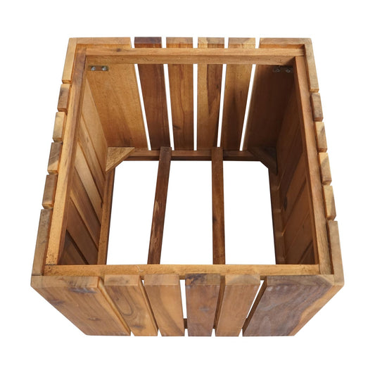 Cosmo Casa - Plantenbak Vierkant - Acaciahout - 32×32×32 cm - Bruin