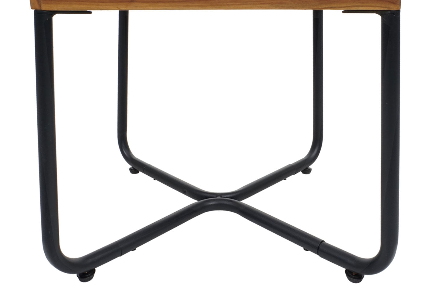 Cosmo Casa - Plantenbak Vierkant - Acaciahout & Staal - 60×33×33 cm - Bruin