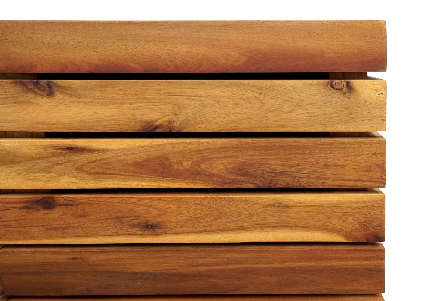 Cosmo Casa - Plantenbak Vierkant - Acaciahout & Staal - 60×33×33 cm - Bruin