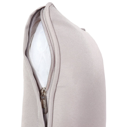 Cosmo Casa - Tuinset Loungebank - Touwgaas & Houtlook Staal - Bekleding Lichtgrijs