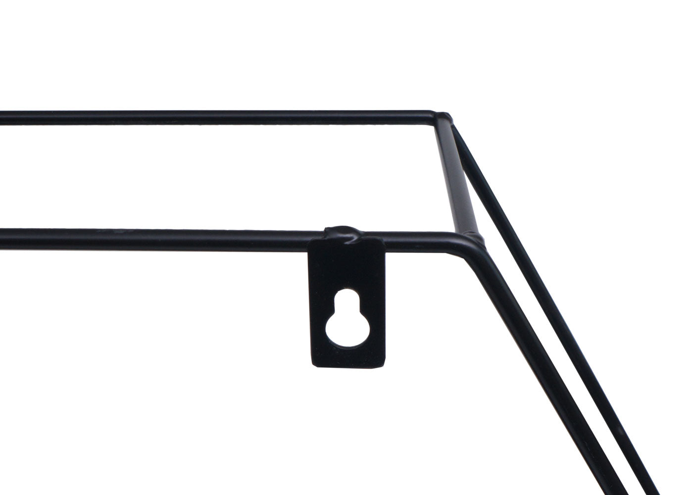 Cosmo Casa - Wandplank - Zwevend Hangend 3 Legplanken - Metaal en Massief Hout - Donkerbruin - 43x49x11cm