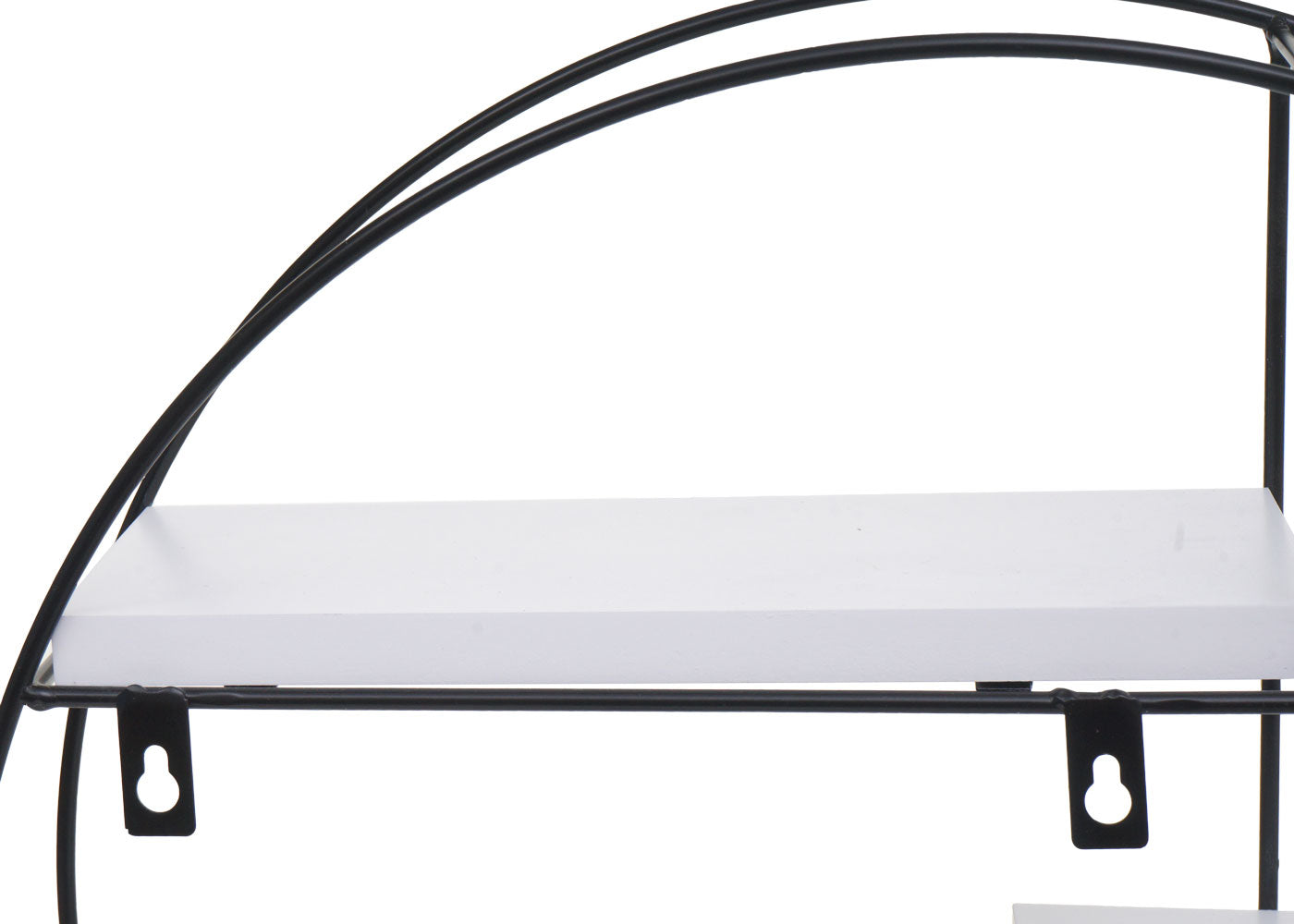 Cosmo Casa - Wandplank - Zwevend Hangend 4 Legplanken - Metaal en Massief Hout - Wit - 45x45x11cm