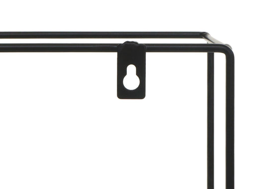 Cosmo Casa - Wandplank - Zwevend Hangend 4 Legplanken - Metaal en Massief Hout - Naturel - 51x40x11cm