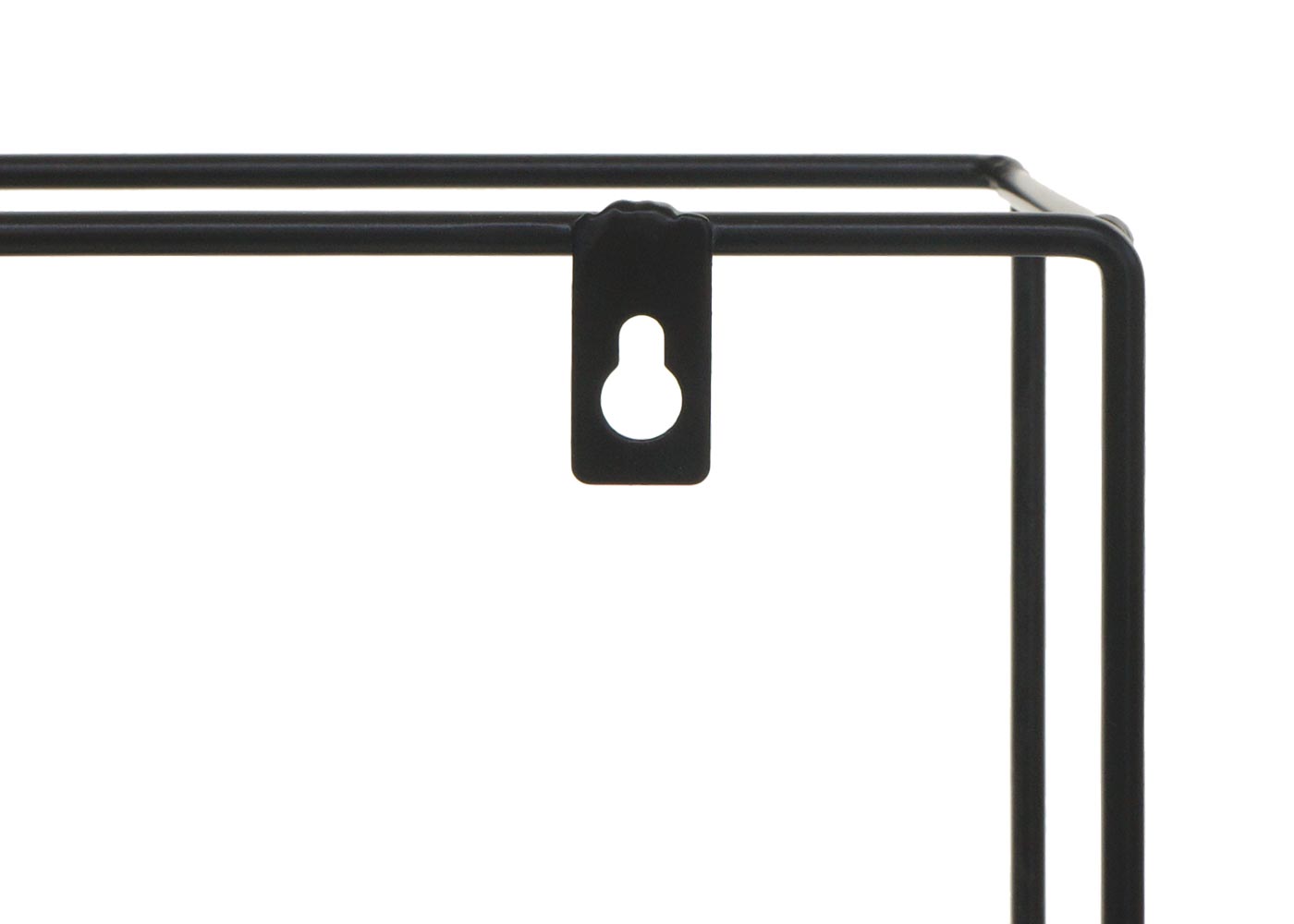 Cosmo Casa - Wandplank - Zwevend Hangend 4 Legplanken - Metaal en Massief Hout - Donkerbruin - 51x40x11cm