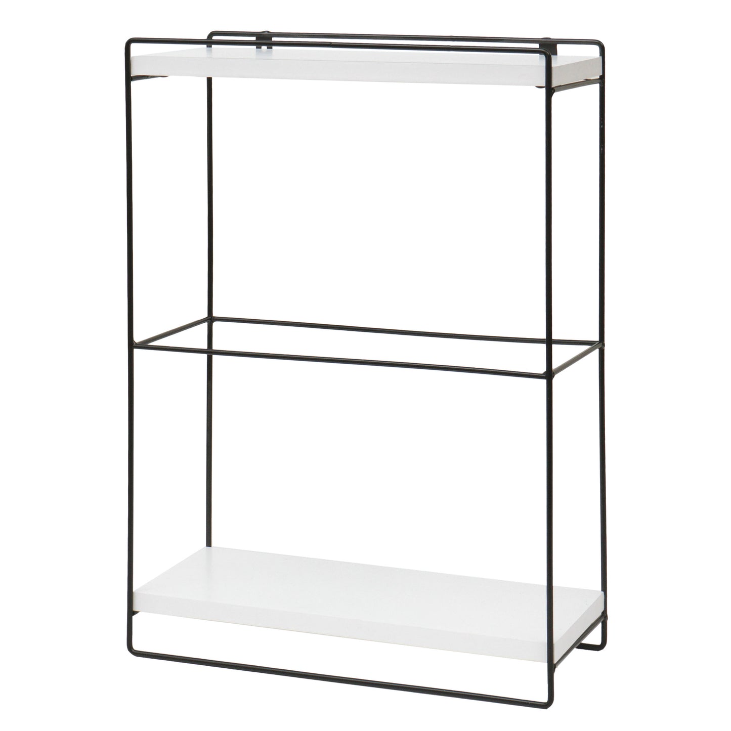 Cosmo Casa - Wandplank - Hangplank Keuken - Massief Hout & Metaal - Wit - 50×35×17 cm