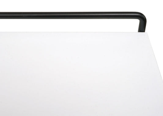 Cosmo Casa - Wandplank - Hangplank Keuken - Massief Hout & Metaal - Wit - 50×35×17 cm