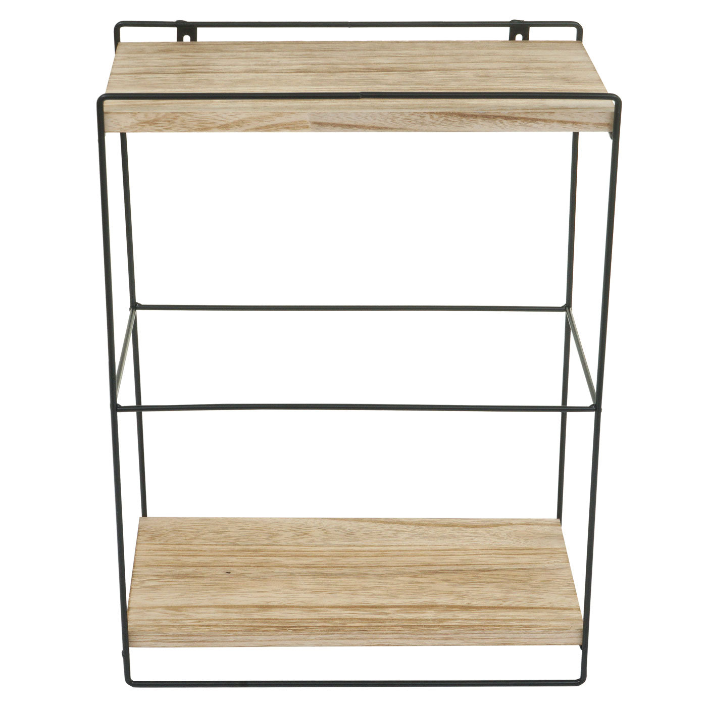 Cosmo Casa - Wandplank - Hangplank Keuken - Massief Hout & Metaal - Naturel - 50×35×17 cm