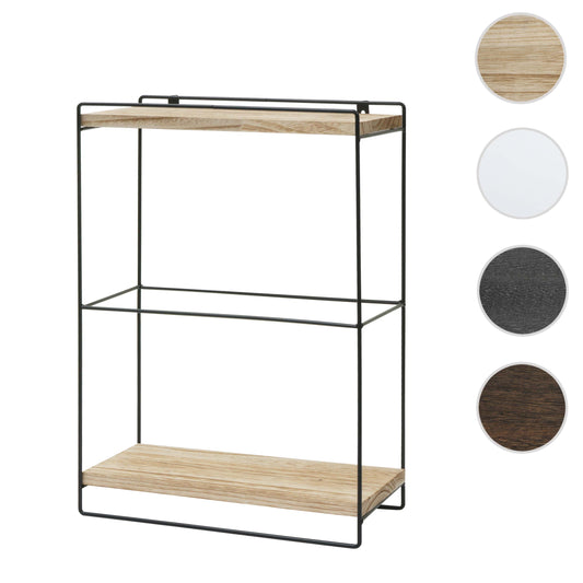 Cosmo Casa - Wandplank - Hangplank Keuken - Massief Hout & Metaal - Naturel - 50×35×17 cm