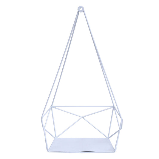 Cosmo Casa - Wandplank - Decoratieve keukenplank - Metaal - Wit - 44x23x11cm