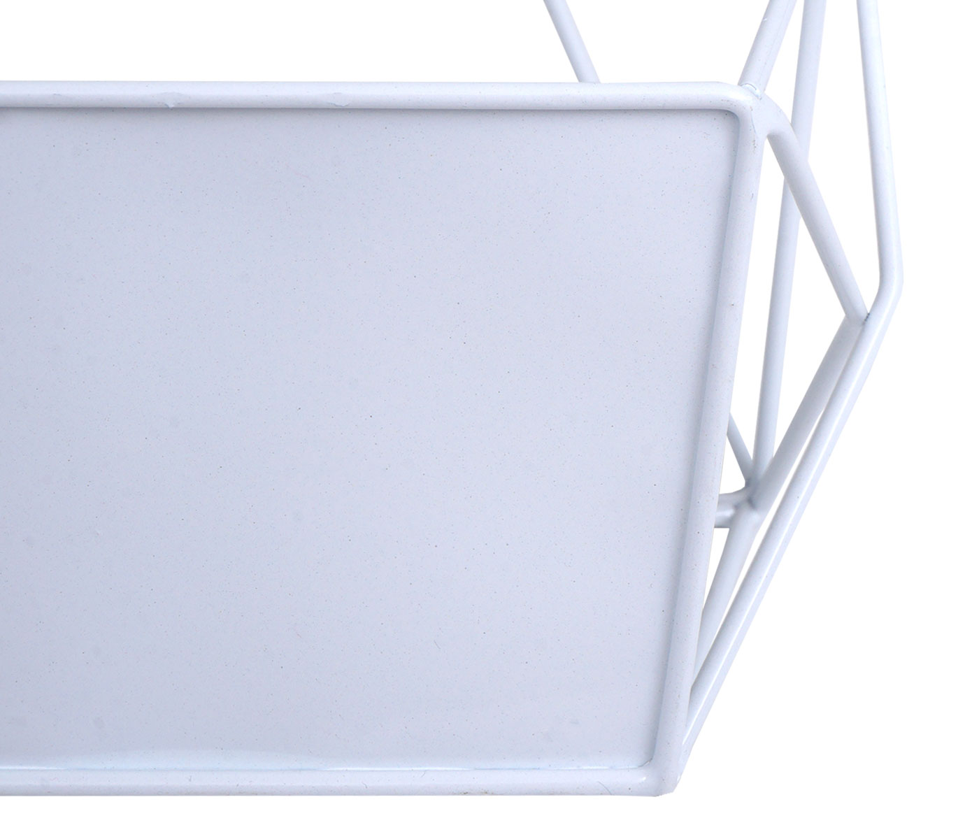 Cosmo Casa - Wandplank - Decoratieve keukenplank - Metaal - Wit - 44x23x11cm