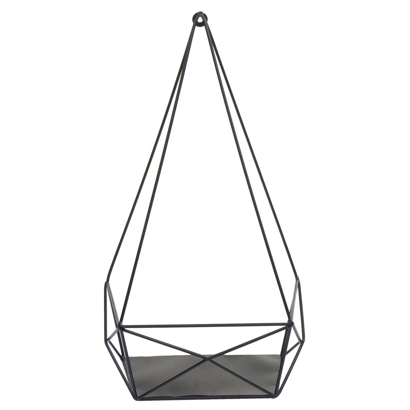 Cosmo Casa - Wandplank - Decoratieve keukenplank - Metaal - Zwart - 44x23x11cm