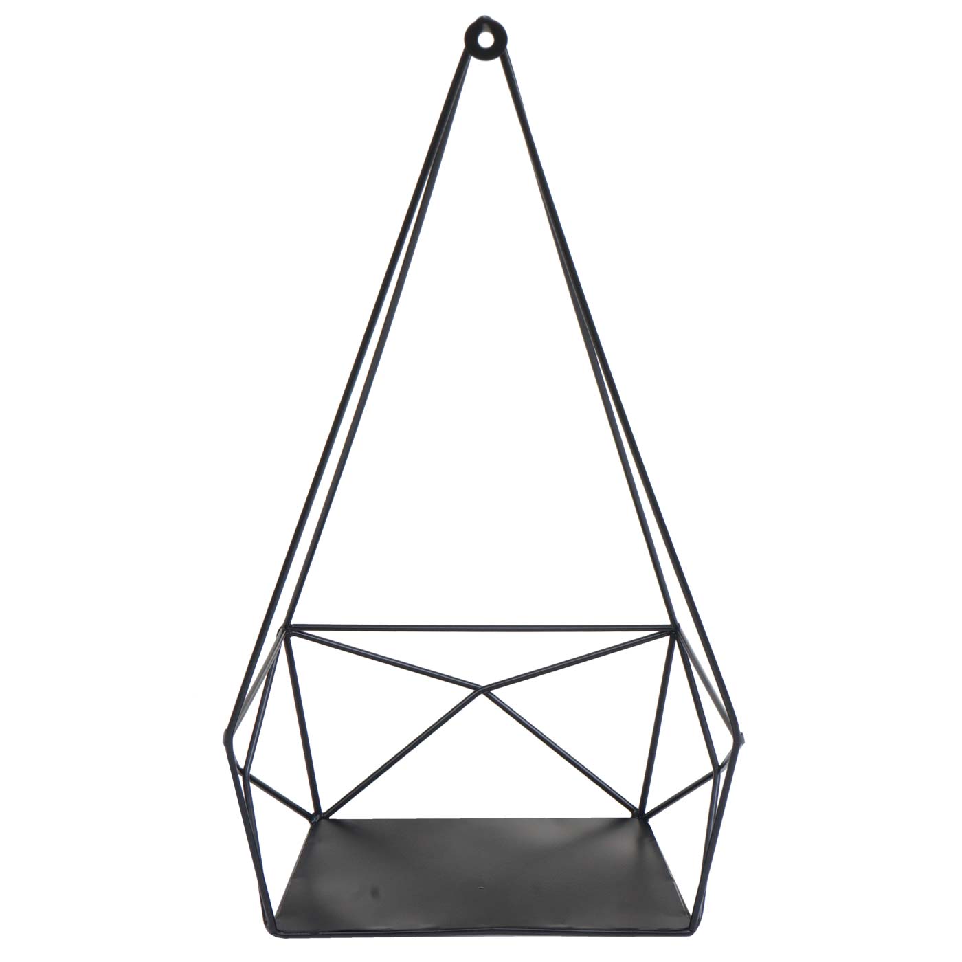 Cosmo Casa - Wandplank - Decoratieve keukenplank - Metaal - Zwart - 44x23x11cm