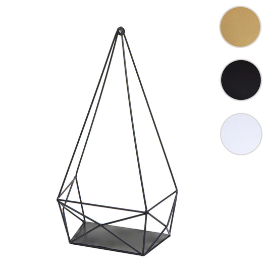 Cosmo Casa - Wandplank - Decoratieve keukenplank - Metaal - Zwart - 44x23x11cm