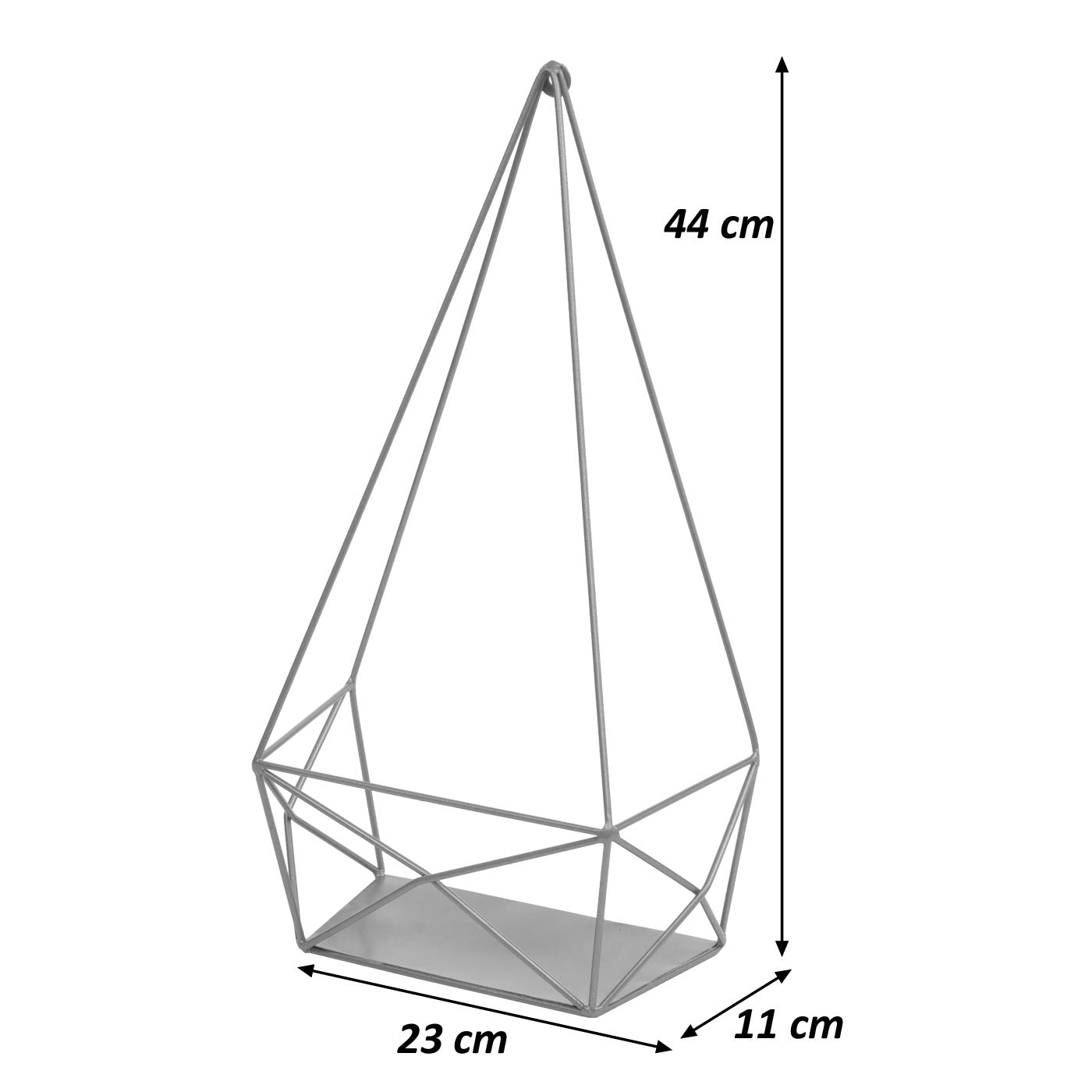 Cosmo Casa - Wandplank - Decoratieve keukenplank - Metaal - Zwart - 44x23x11cm