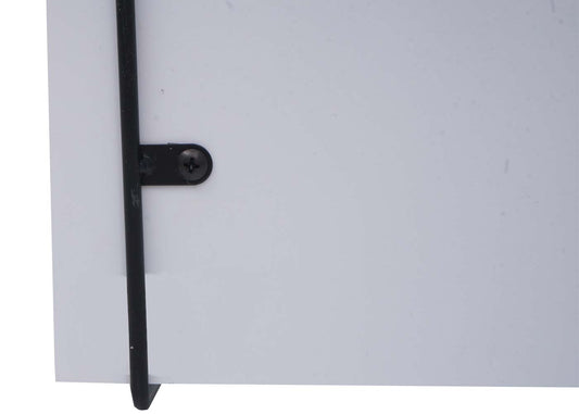 Cosmo Casa - Wandplank - Industrieel massief hout en metaal - Wit - 40x40x13cm