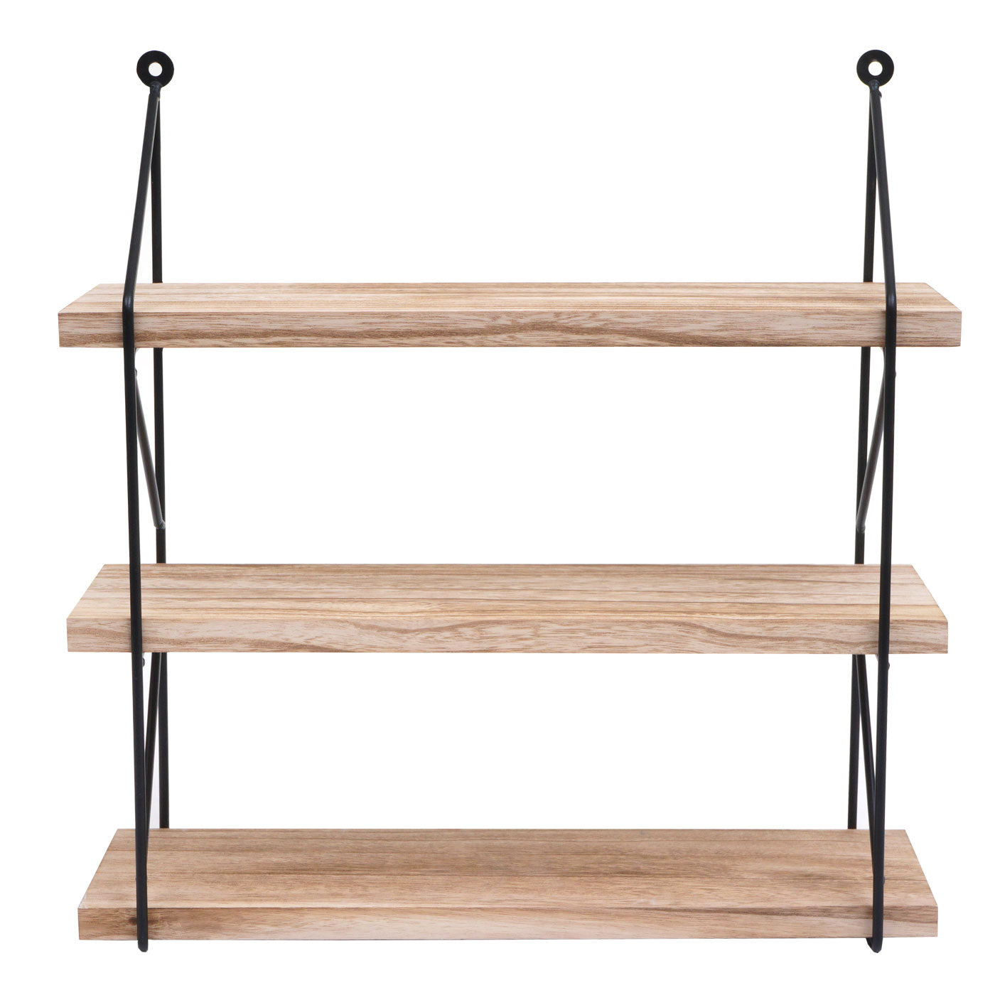 Cosmo Casa - Wandplank - Industrieel massief hout en metaal - Naturel - 40x40x13cm