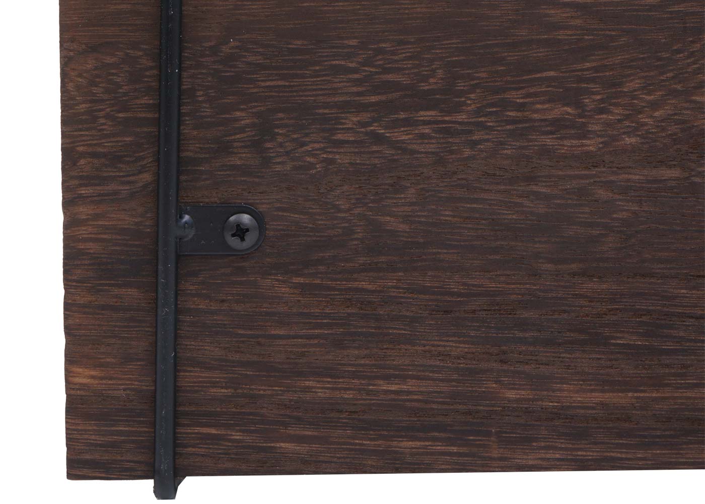 Cosmo Casa - Wandplank - Industrieel massief hout en metaal - Donkerbruin - 40x40x13cm