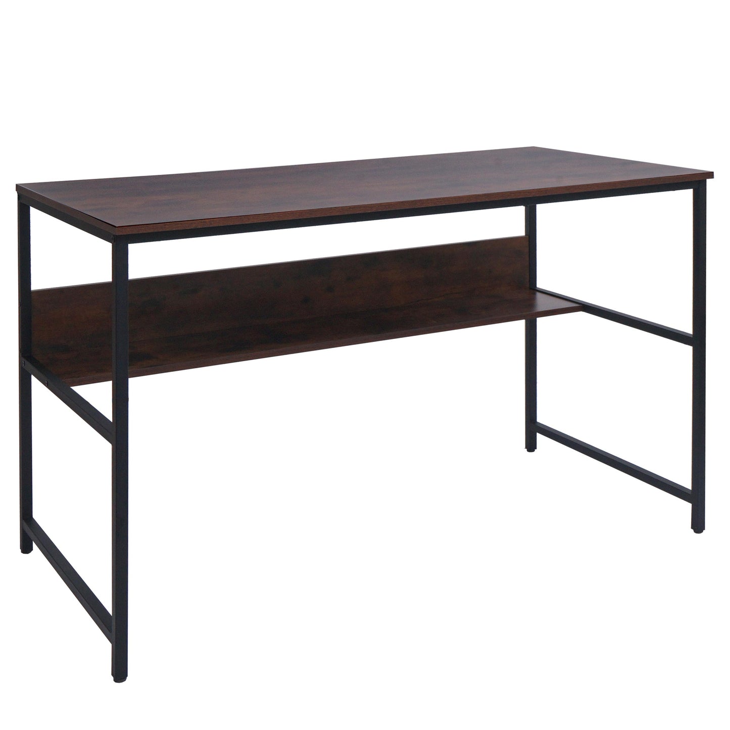 Cosmo Casa - Bureau - Kantoortafel Werktafelplank - Metaal & MDF - Bruin - 120×60 cm