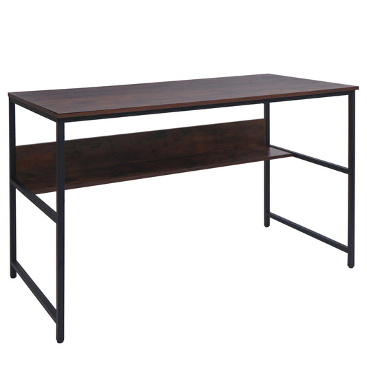 Cosmo Casa - Bureau - Kantoortafel Werktafelplank - Metaal & MDF - Bruin - 120×60 cm