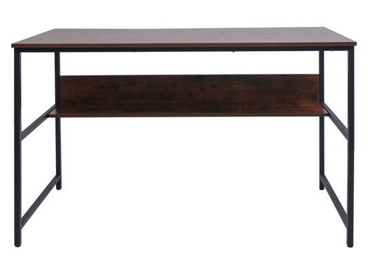 Cosmo Casa - Bureau - Kantoortafel Werktafelplank - Metaal & MDF - Bruin - 120×60 cm