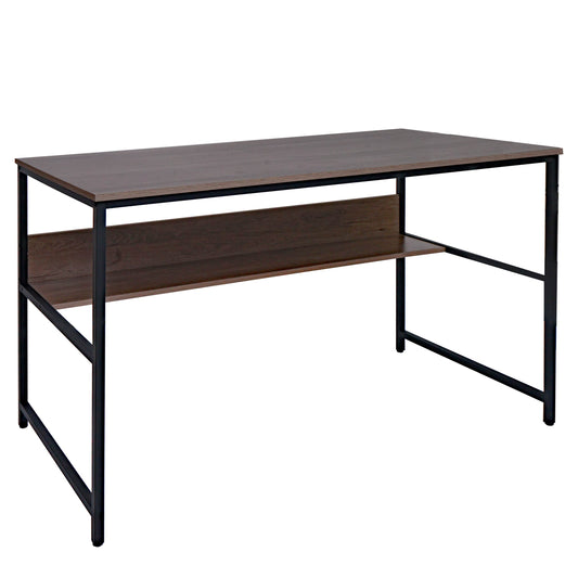 Cosmo Casa - Bureau - Kantoortafel Werktafelplank - Metaal & MDF - Grijsbruin - 120×60 cm