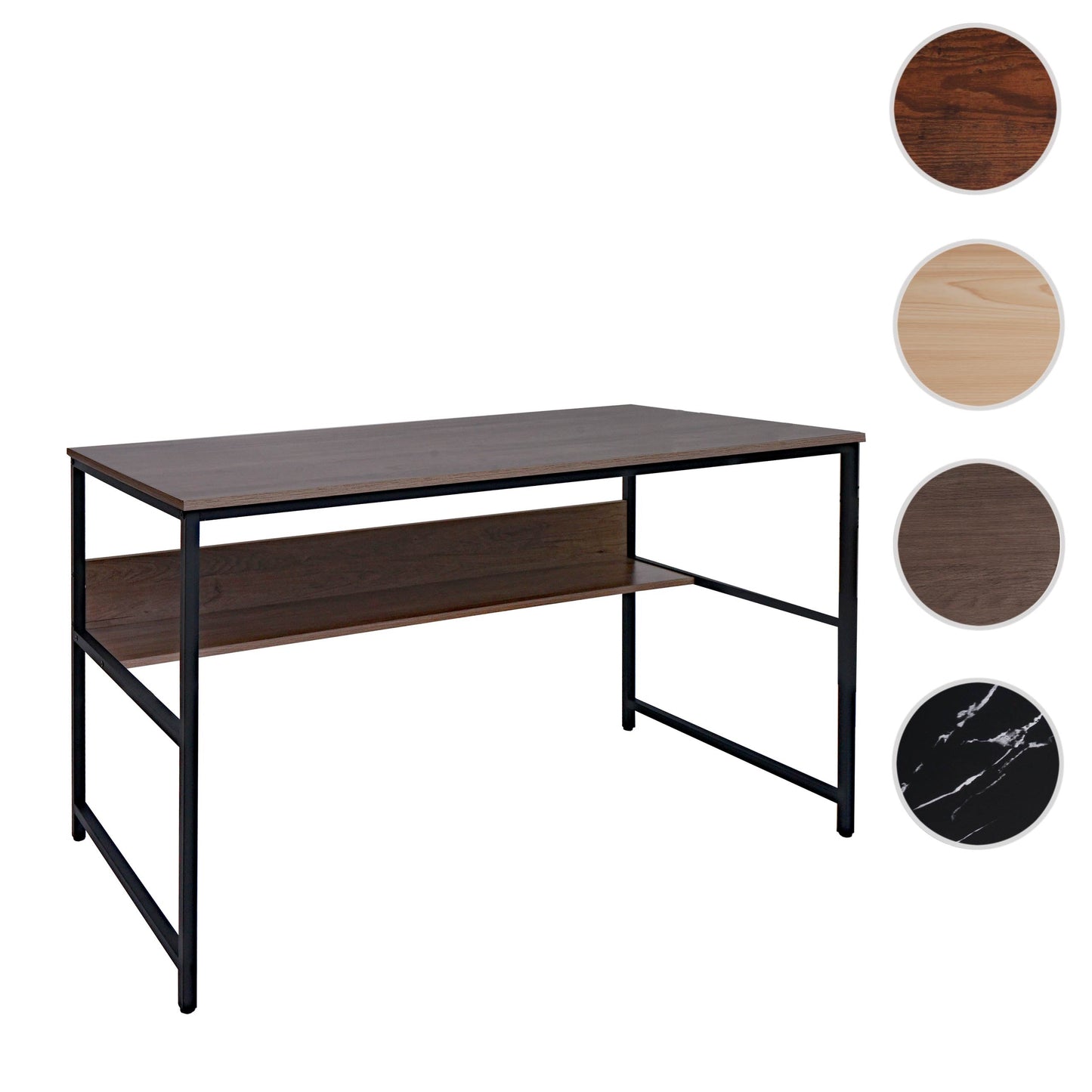 Cosmo Casa - Bureau - Kantoortafel Werktafelplank - Metaal & MDF - Grijsbruin - 120×60 cm