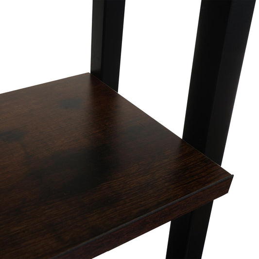 Cosmo Casa - Staande plank - Badkamer- en wasmachineplank - Hout en metaal - Bruin - 155x64x25cm