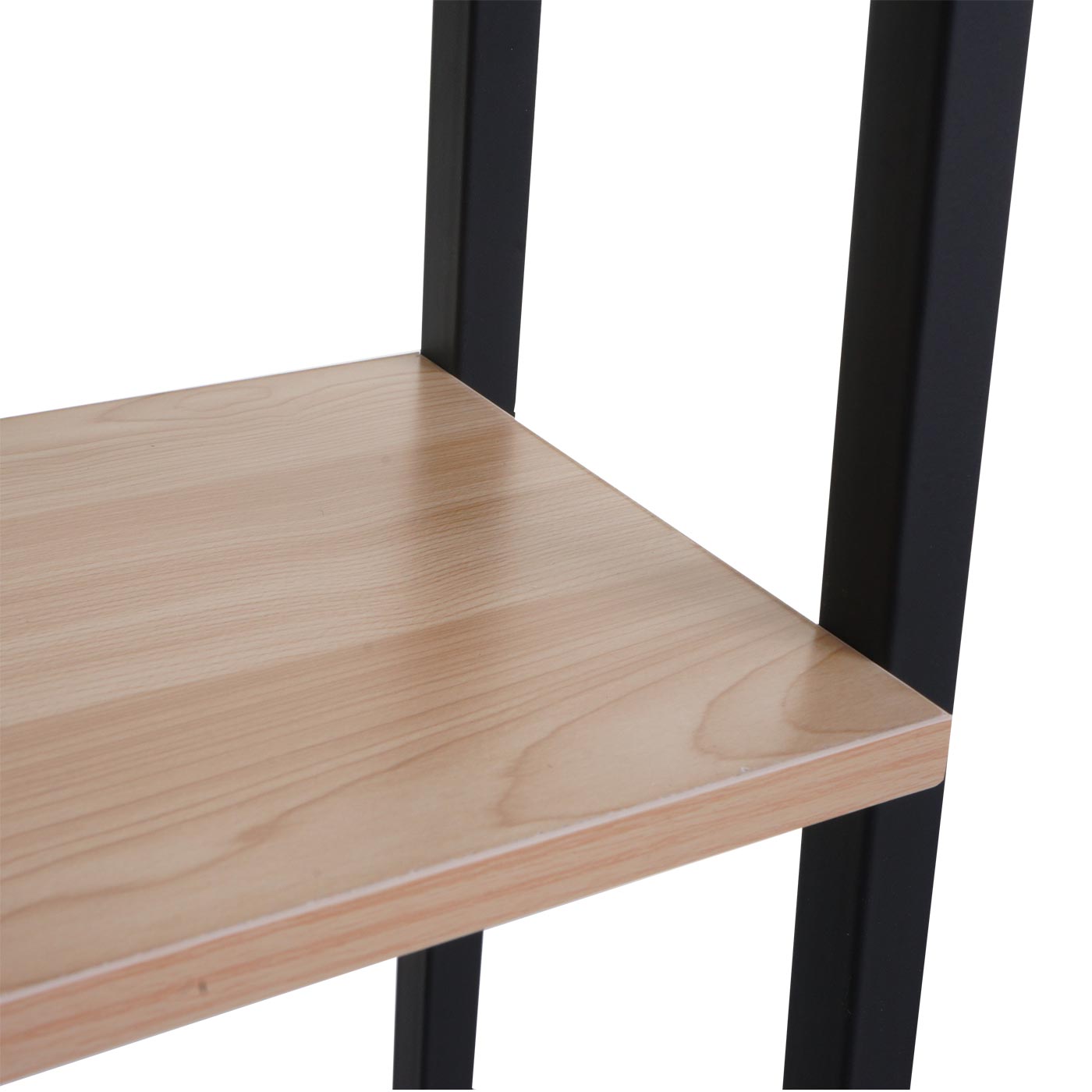 Cosmo Casa - Staande plank - Badkamer- en wasmachineplank - Hout en metaal - Naturel - 155x64x25cm