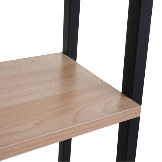 Cosmo Casa - Staande plank - Badkamer- en wasmachineplank - Hout en metaal - Naturel - 155x64x25cm