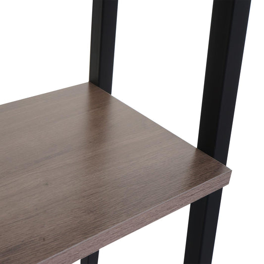 Cosmo Casa - Staande plank - Badkamer- en wasmachineplank - Hout en metaal - Grijsbruin - 155x64x25cm