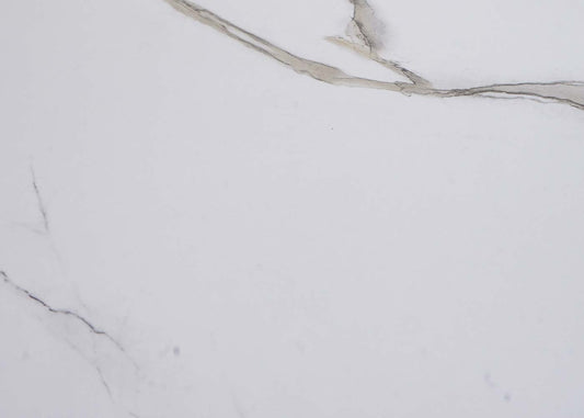 Cosmo Casa - Staande plank - Badkamer- en wasmachineplank - Hout en metaal - Marmerlook wit - 155x64x25cm