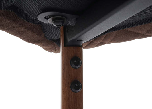 Cosmo Casa - Set van 2 Barkrukken - Rugleuning - Textiel & Metaal - Bruin