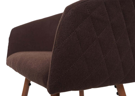 Cosmo Casa - Set van 2 Barkrukken - Rugleuning - Textiel & Metaal - Bruin