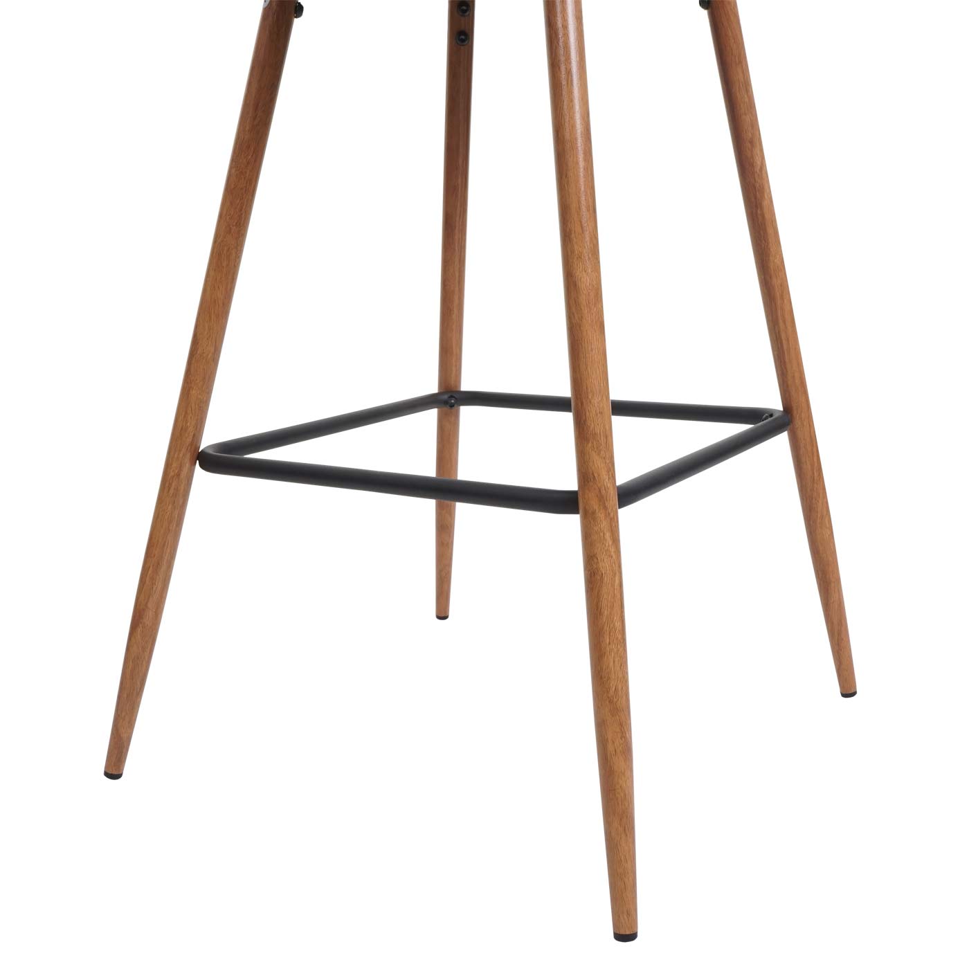 Cosmo Casa - Set van 2 Barkrukken - Rugleuning - Textiel & Metaal - Bruin