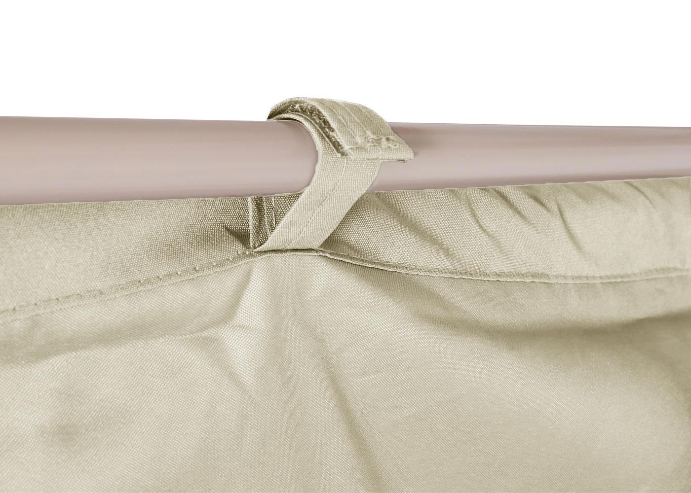 Cosmo Casa - Pergola - Tuinpaviljoen Terrasoverkapping - Stabiel 7 cm Metalen Frame - Bamboe Look Crèmewit - 3×3 m