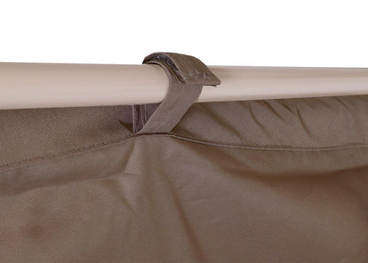 Cosmo Casa - Pergola - Tuinpaviljoen Terrasoverkapping - Stabiel 7 cm Metalen Frame - Bamboe Look Taupebruin - 3×3 m