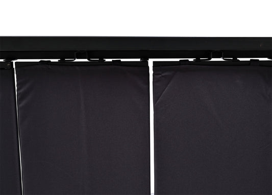Cosmo Casa - Pergola - Tuinlamellenpaviljoen Terrasoverkapping - 8 cm Aluminium Frame & Stoftextiel - Antraciet - 3×4 m