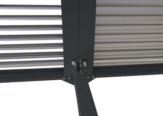 Cosmo Casa - Aluminium Pergola - Lamellenpaviljoen Terrasoverkapping - Aluminium Frame - Antraciet - 3×6 m